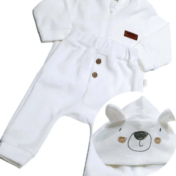 Ensemble 2 pièces Sweatshirt à capuche bébé Petit Ours et Pantalons 3 au 24 mois