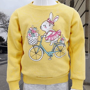 Pull fille en molleton – Douceur, fantaisie et chaleur (1-4ans)