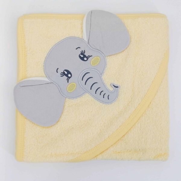 Cape de bain bébé éléphant - 80x90 cm