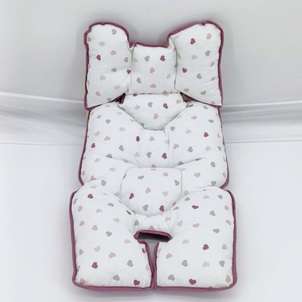 Coussin réducteur pour poussette et siège auto en coton 100%, conçu pour bébés de 6 mois à 1 an. Confortable, rembourré et facile à installer. Idéal pour les mamans en Belgique.