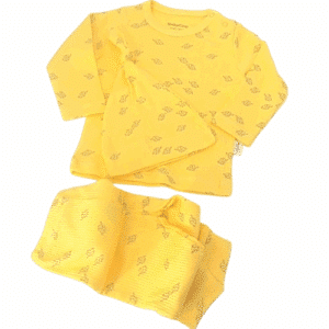 Ensemble bébé 3 pièces coton bio modal jaune Lemon